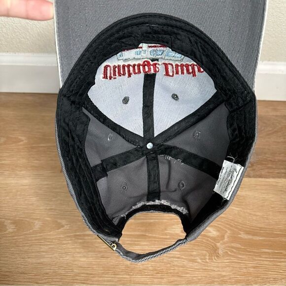 Vintage Dude Embroidered Gray Adjustable Strapback Hat - Picture 8 of 11